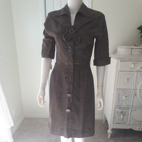 Vintage 1940s Smart Sparkle Wiggle Dress - Picture 2 of 8